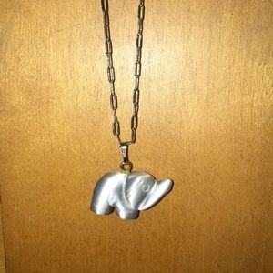 Elephant thick chain necklace